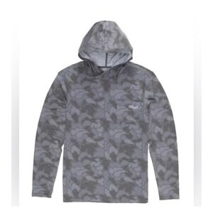 Marsh Wear Camo Hoodie Long Sleeve Pocket Tee Men's Size S